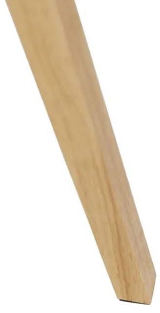 Lampa de podea modernă din lemn cu abajur din stofă negru cu model de păun 50 cm - Tripod Classic