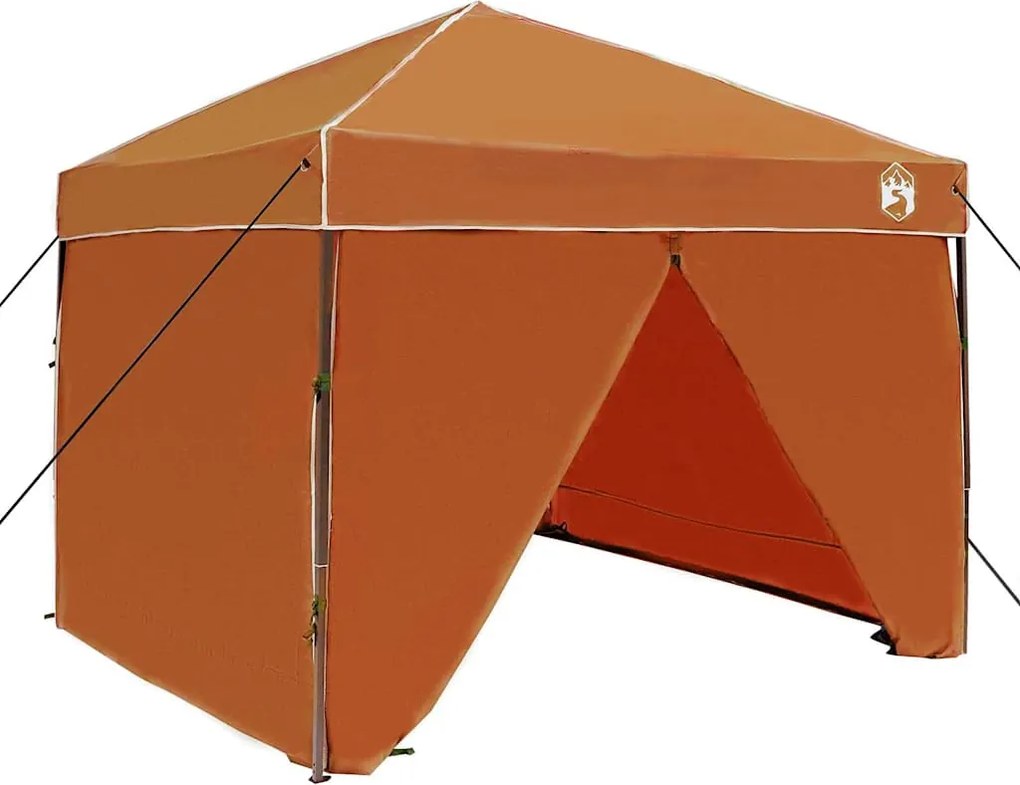 vidaXL Cort cu Copertină Manual Portocaliu 243 x 243 x 251 cm țesătură