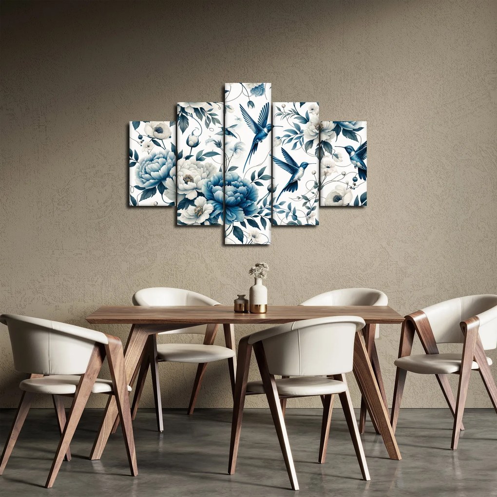 Tablou - Colibri cu flori (150x105 cm)