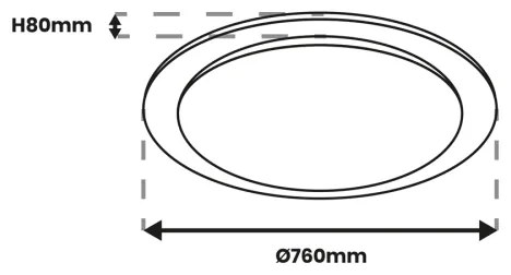 Plafonieră LED dimabilă ONTARIO LED/80W/230V 3000-6000K + telecomandă