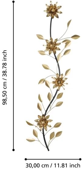 Decorațiune de perete Eglo 426014 CHIKUMA 98,5x30 cm auriu