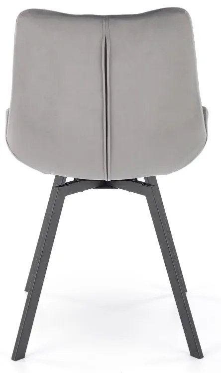 Scaun catifea K519 velvet gri