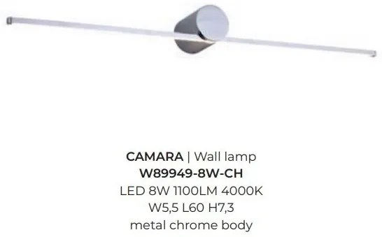 Aplica de perete LED pentru oglinda sau tablou CAMARA crom 8W