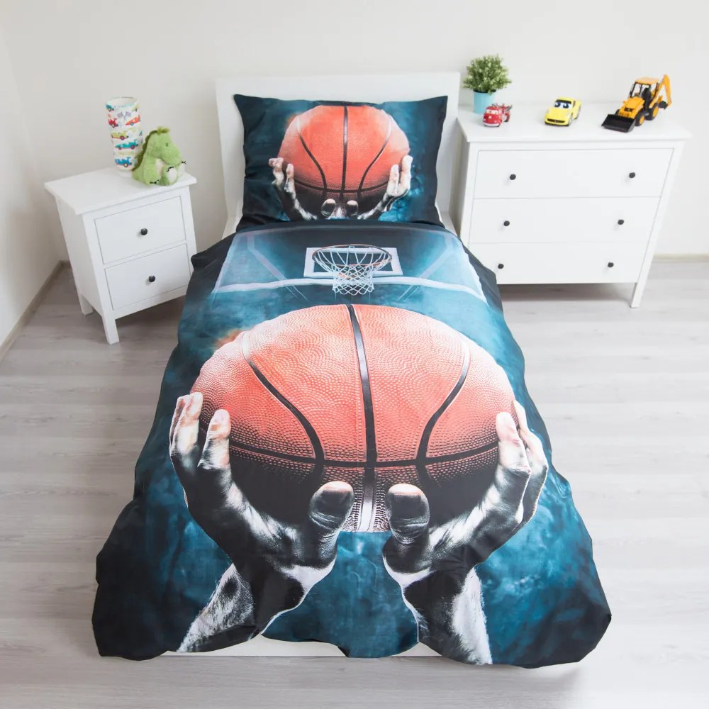 Baschet Basketball, set de lenjerie 140×200cm, 70×90 cm