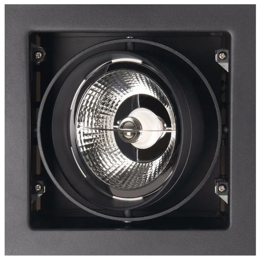 Spot directionabil, incastrabil, negru, dim.18,5x18,5cm, Matrix I H0048 MX