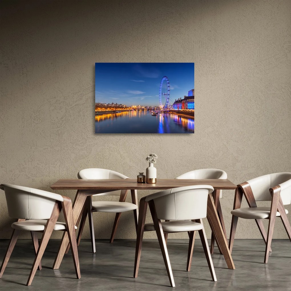Tablou pe sticlă London Eye (70x50 cm)