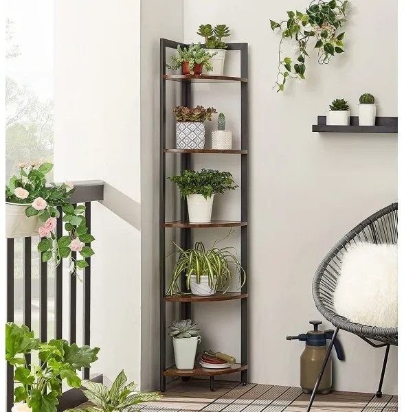 Bibliotecă NAVARO maro/negru