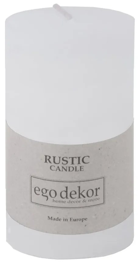 Lumânare Rustic candles by Ego dekor Rust, durată ardere 38 h, alb