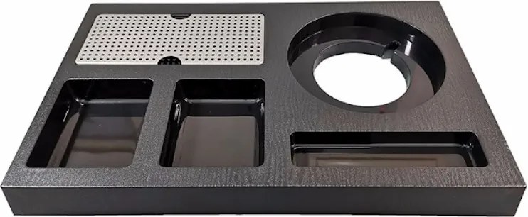 Ceainic electric cu organizator Oliver Voltz OV51230Y, 1200 W, 1 litru, Rotire la 360°, Inox/Negru