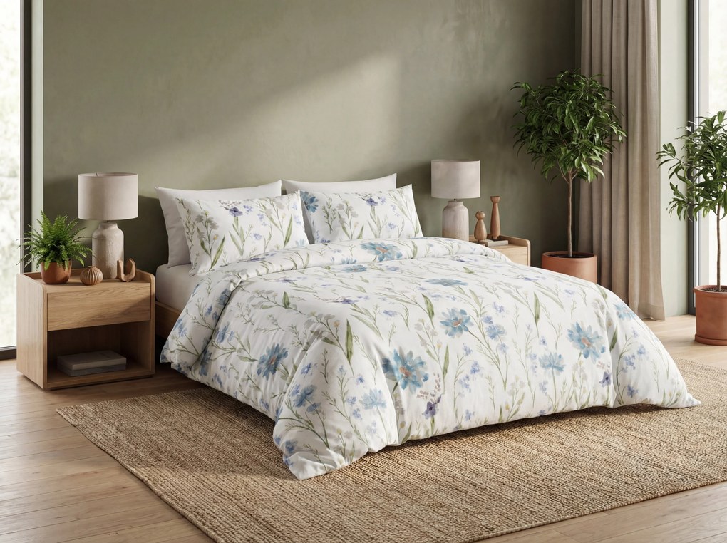 Lenjerie de pat din bumbac Renforce BLUVERIS alb Dimensiune lenjerie de pat: 2 buc 70 x 90 cm | 200 x 220 cm