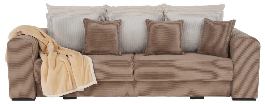 Canapea foarte spatioasa, maro deschis, bej, crem, GILEN BIG SOFA