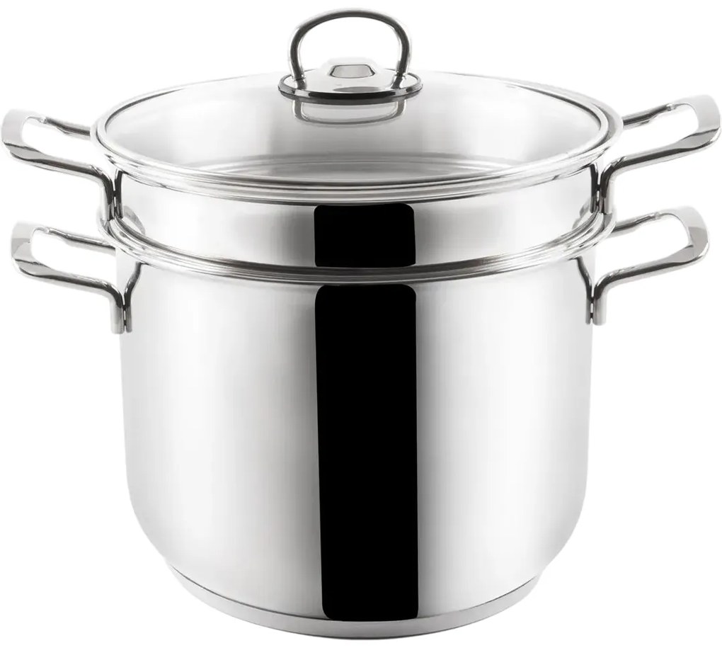 Oală de paste Orion Anett, 3 piese, din inox, 6 l