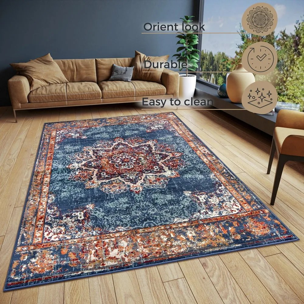 Covor albastru închis 200x280 cm Orient Maderno – Hanse Home