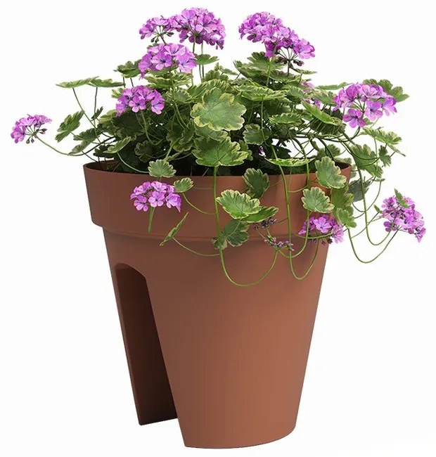 Ghiveci pentru balustradă din plastic reciclat de agățat / de perete ø 30 cm Capri – Artevasi