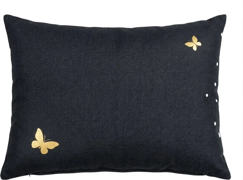 Fața de pernă din microfibra VISATA 70x90 cm, neagra