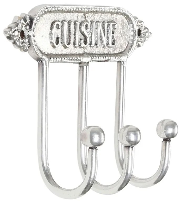 Cuier de perete decorativ, din alama, H4 cm, Fleurlys