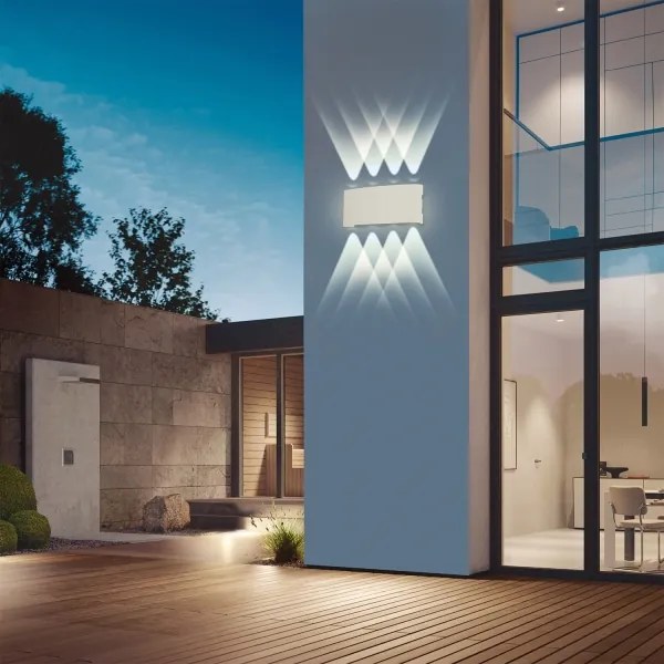 Brilagi - Aplica LED de exterior FLAREBOX, 8W, 230V, alb, IP65