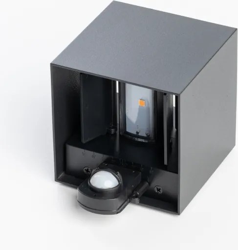 BRILAGI - Lampă de perete LED pentru exterior cu senzor CUBE LED/6W/230V neagră IP65