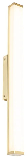 Aplică de perete pentru baie din alamă 62 cm inclusiv LED IP44 - Cascada