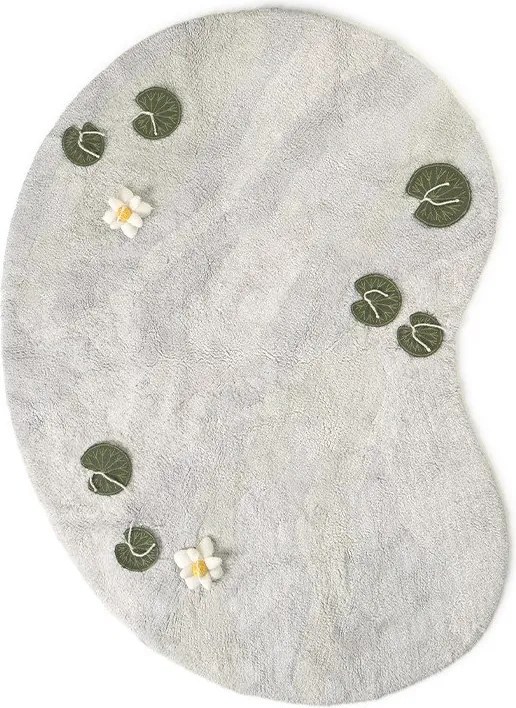 Covor de joacă pentru copii gri deschis din bumbac 130x170 cm Swan Lake – Lorena Canals