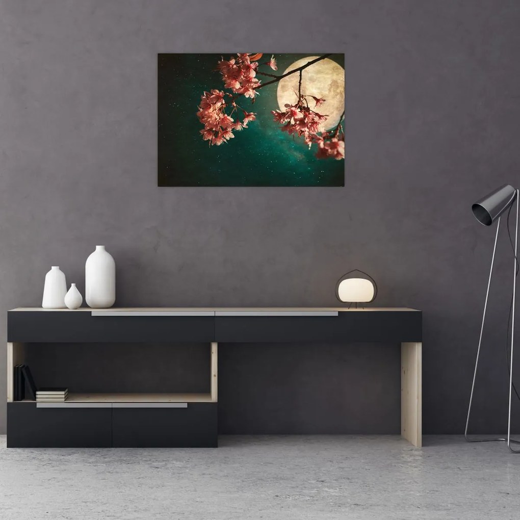 Tablou - Sakura în luna plină (70x50 cm)