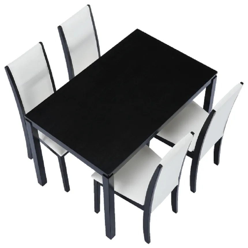 Set cină, wenge/piele eco, VENIS NEW 1+4