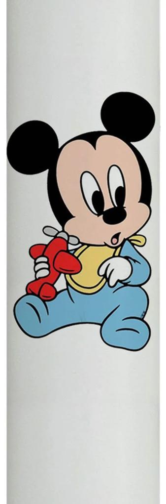 Lumanare Botez Baby Mickey cu avion 4,5 cm, 35 cm