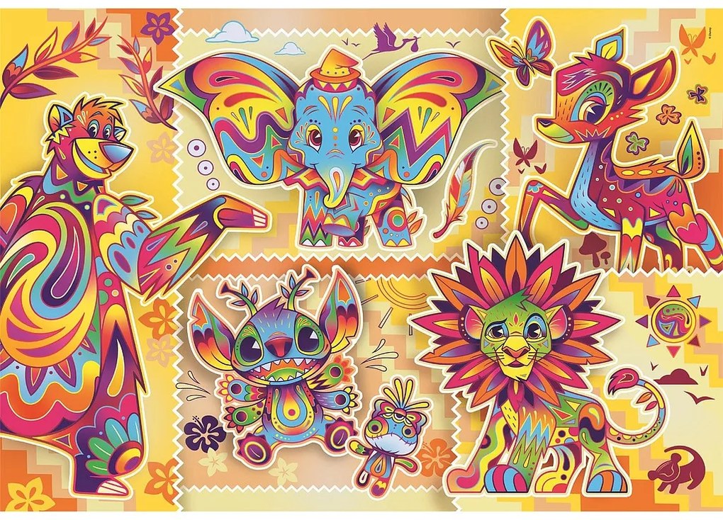 Disney Classics Boho Style Puzzle Compact Clementoni cu 1000 de piese