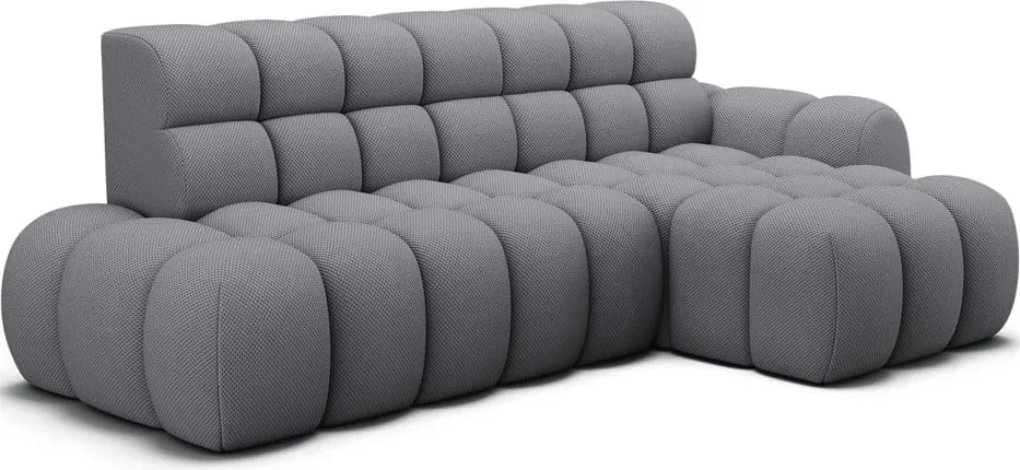 Colțar gri extensibil (cu colț pe partea dreaptă/cu șezlong) Ceedro – ELTAP