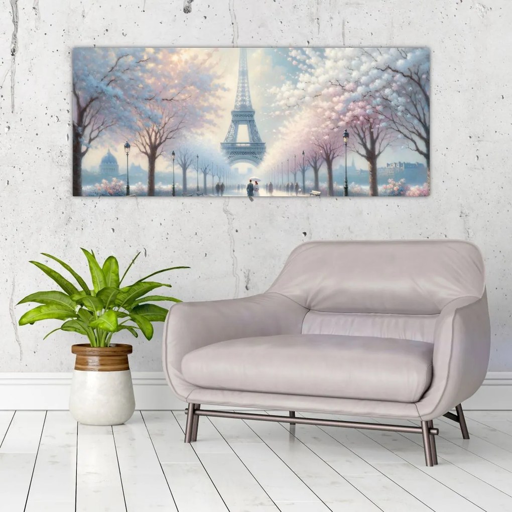 Tablou - Pictură din Paris (120x50 cm)