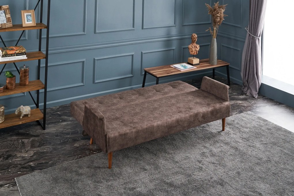 Canapea extensibilă cu 3 locuri Navan-Brown Maro