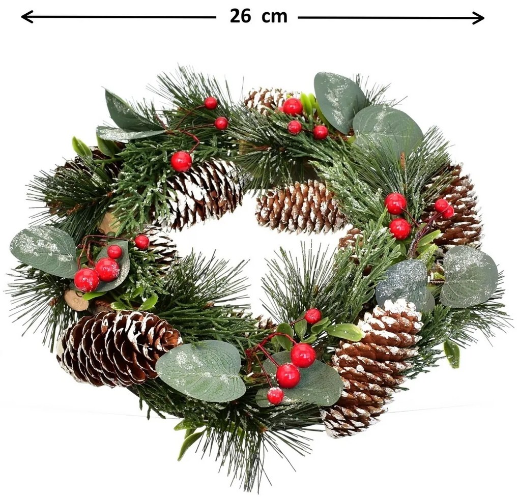 Coroană de Crăciun Milano, 28 cm