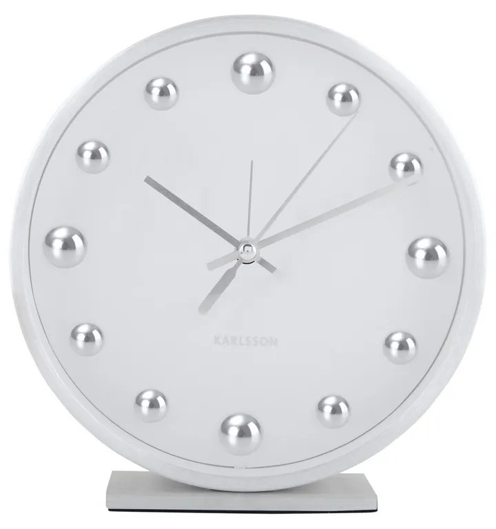 Karlsson 5970WH ceas de masă/ceas cu alarmă, alb,diametru  16 cm