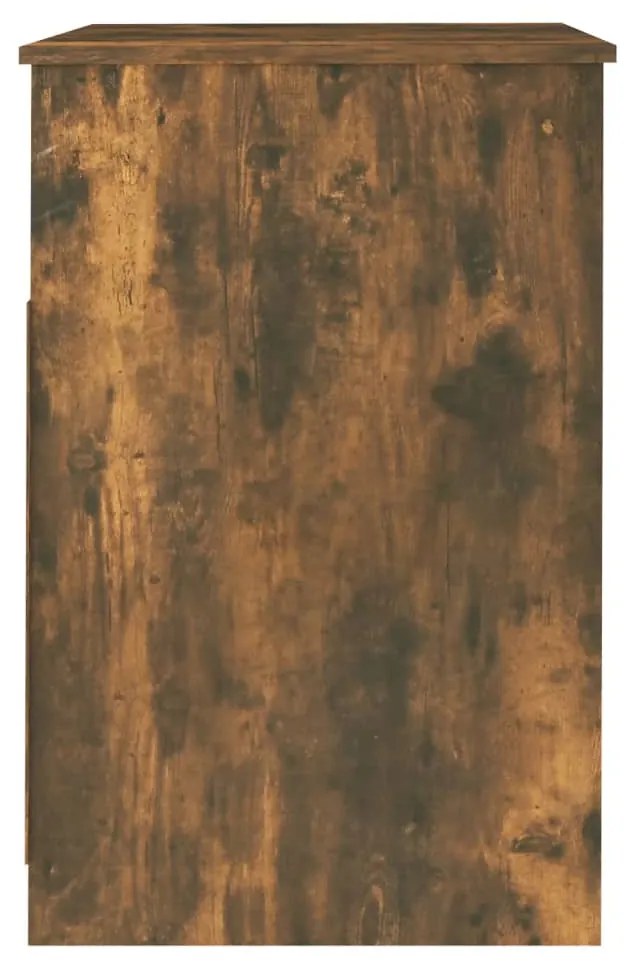 Dulap cu sertar, stejar fumuriu, 40x50x76 cm, lemn prelucrat 1, Stejar afumat, 1