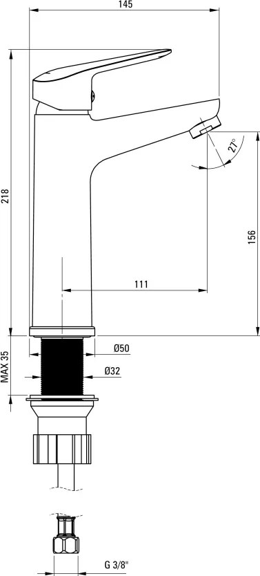Boro Baterie pentru chiuvetă, ridicat Finisaj: Crom BMO_020N