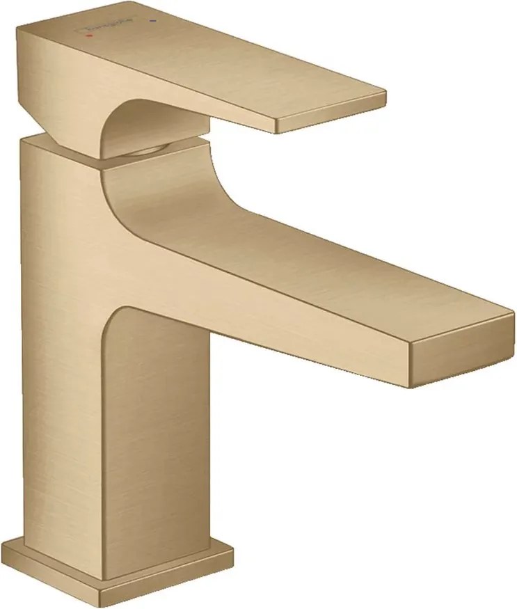Baterie lavoar Hansgrohe Metropol 100 cu ventil Push-Open bronz periat