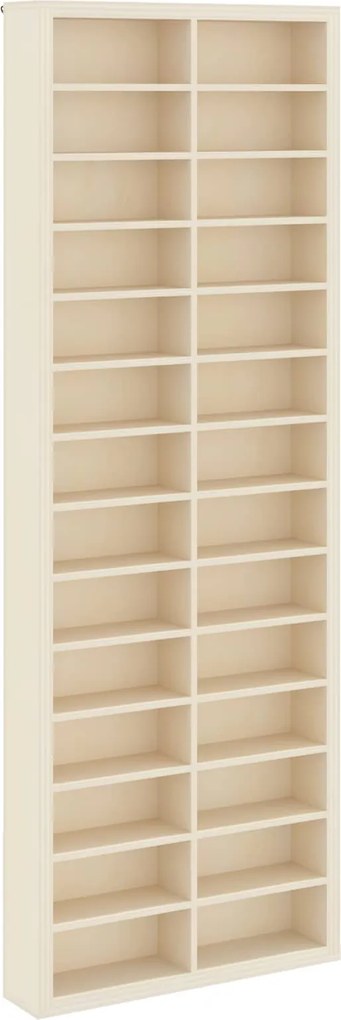 vidaXL Dulap de afișare pe perete Bej 21 x 4,5 x 59 cm Lemn compozit