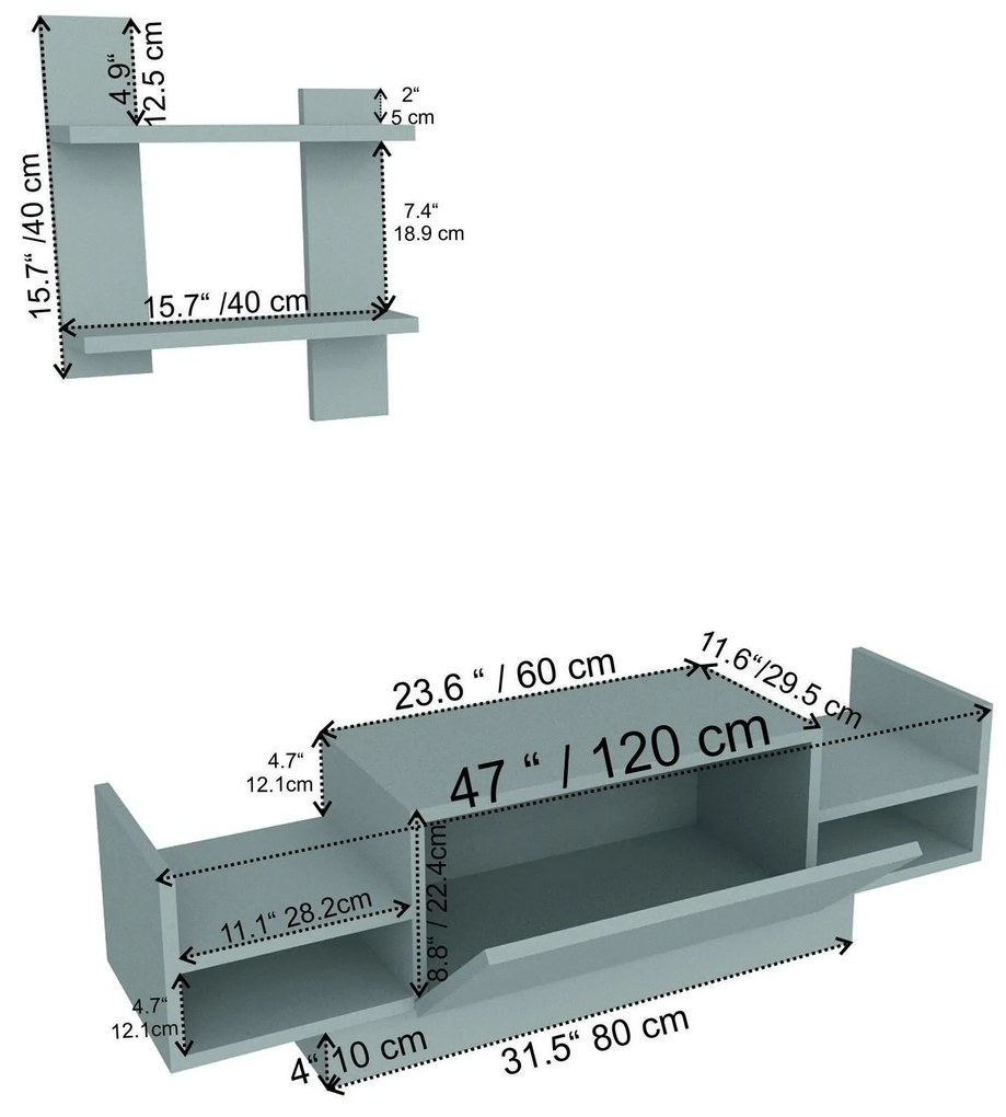 Mobilier living Bahara (alb). 1101416