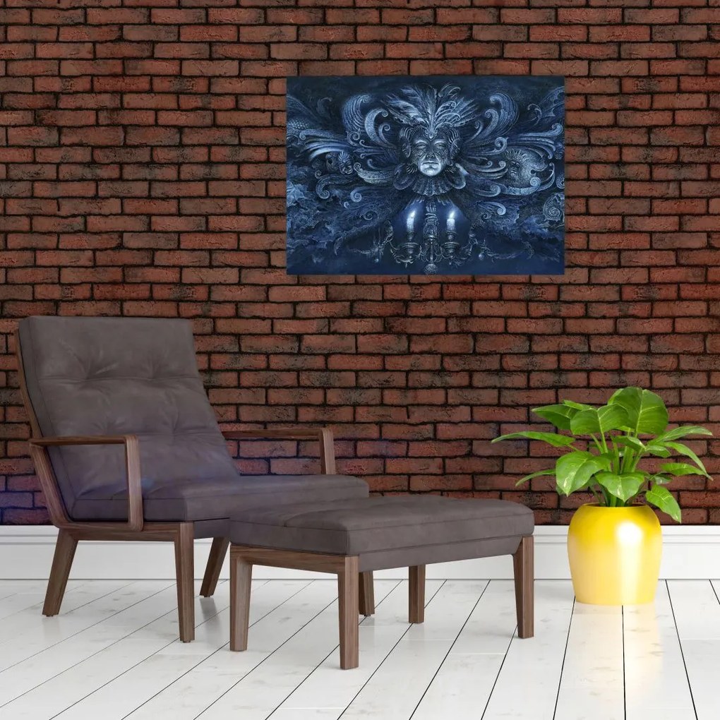 Tablou pe sticlă - Baroc întunecat (70x50 cm)