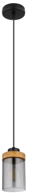 Pendul design modern FINCA negru mat, maro inchis