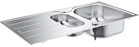 Chiuveta inox Grohe K200 96.5x50.1 cm 2 cuve cu picurator