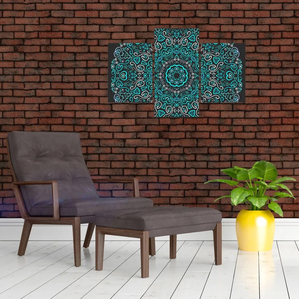 Tablou cu abstracție ornamentală (90x60 cm)