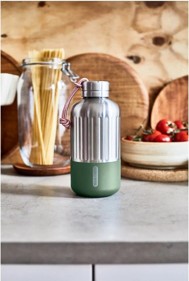 Sticlă termică argintie din oțel inoxidabil 650 ml Explorer – Black + Blum