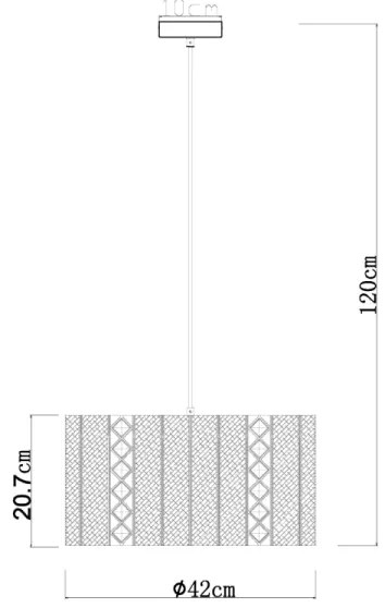 Lustră pe cablu Globo 15450H ABINY 1xE27/60W/230V auriu/negru