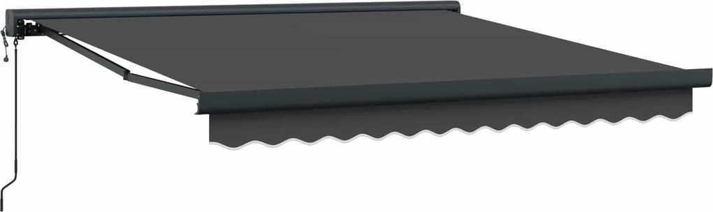 vidaXL Copertină Antracit 300 x 250 cm Poliester și Aluminiu