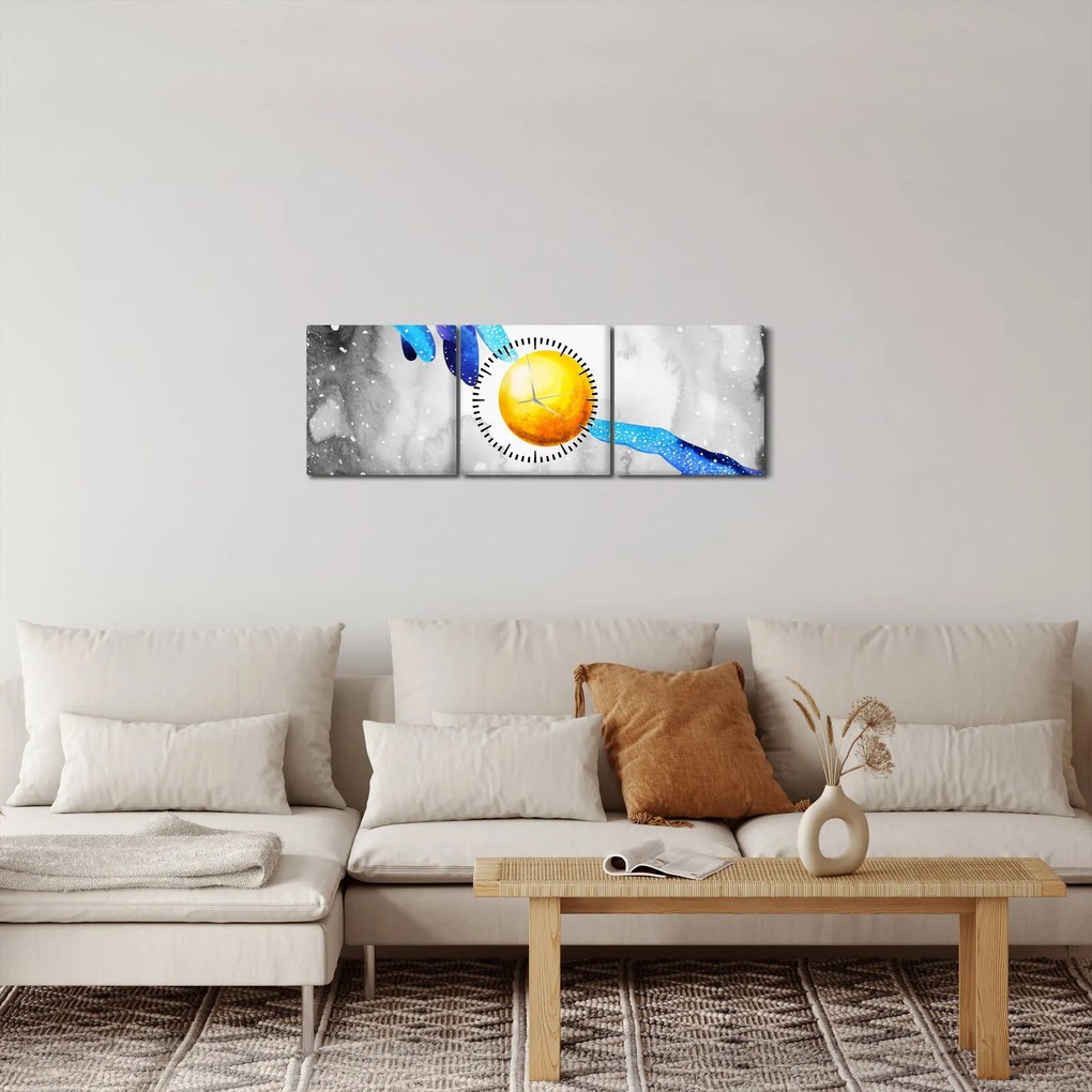 Tablou - Conexiune (cu ceas) (90x30 cm)