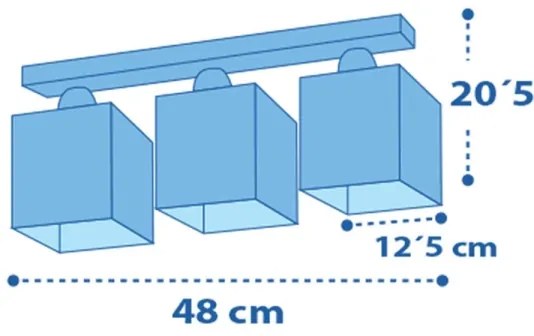 Plafonieră pentru copii Dalber 63233NT MOONLIGHT 3xE27/60W/230V