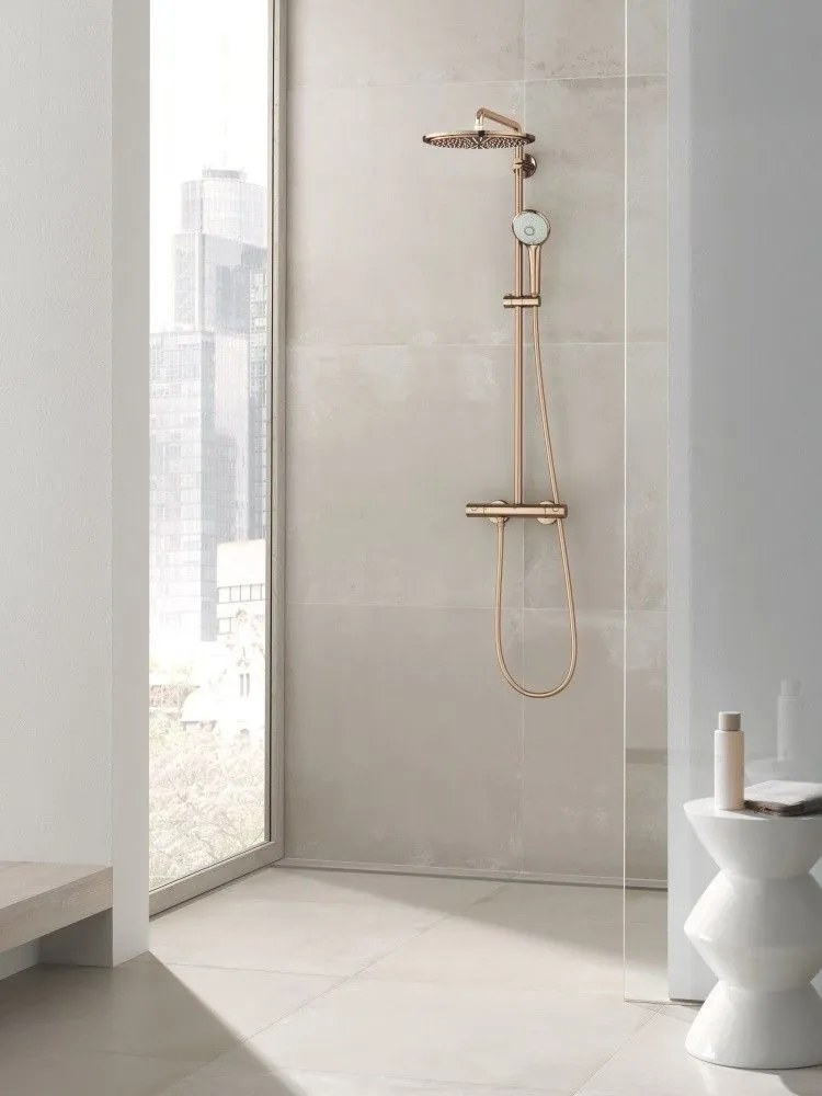 Coloana dus cu baterie si termostat Grohe Euphoria 310, cupru (warm sunset)