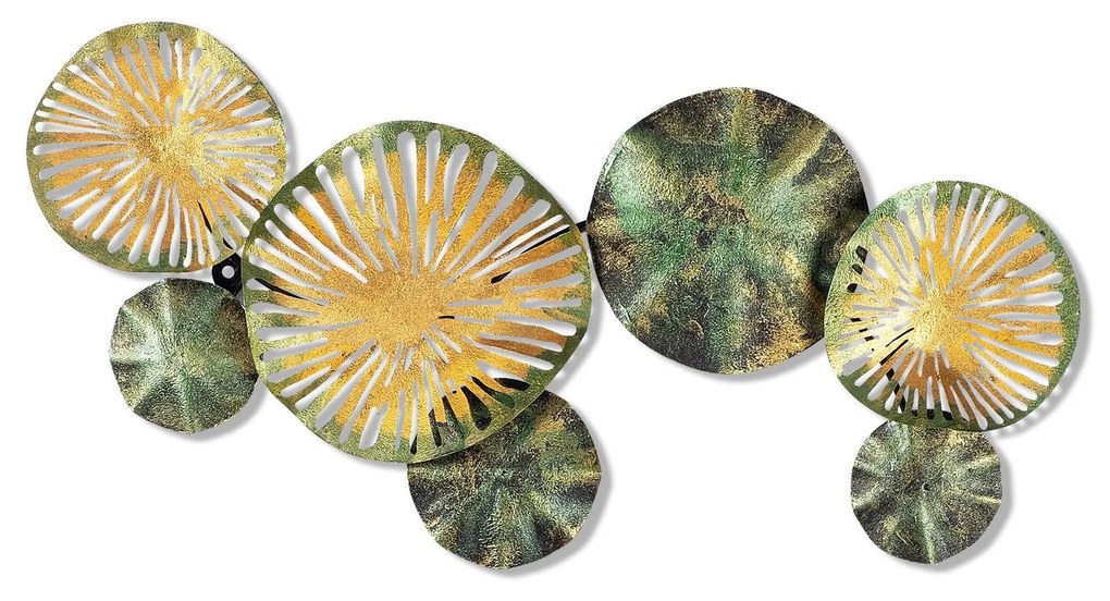 Decoratiune de perete Metal Yasemin, Multicolor, 38 x 74 cm