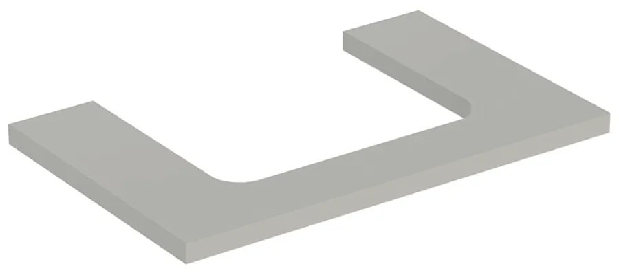 Blat pentru lavoar Geberit One cu decupaj in mijloc greige mat 75 cm